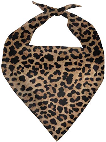 SEANATIVE Pañuelo de perro con estampado de piel de leopardo, ajustable, ajustable, lavable, con diseño de guepardo