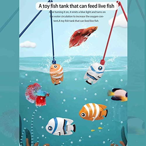 SEII Interruptor de Tres velocidades para Acuario para niños, Fuente de alimentación USB, Juguetes de Acuario para una Experiencia de alimentación interactiva, niños y niñas