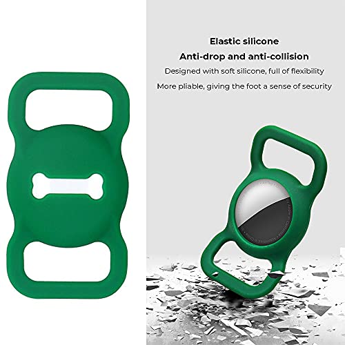 SEIWEI Funda de silicona GPS Tracking Finder, 3 colores Funda protectora de silicona para anti-perdida para perro gato Pet Collar Accesorios para mascotas Luminoso/Verde luminoso/Rosa luminoso