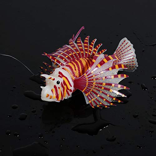 Semiter Regalo de Verano Decoración de Peces, Peces Falsos de atmósfera vívida, Acuario para Tanques de Peces(Red, 12)