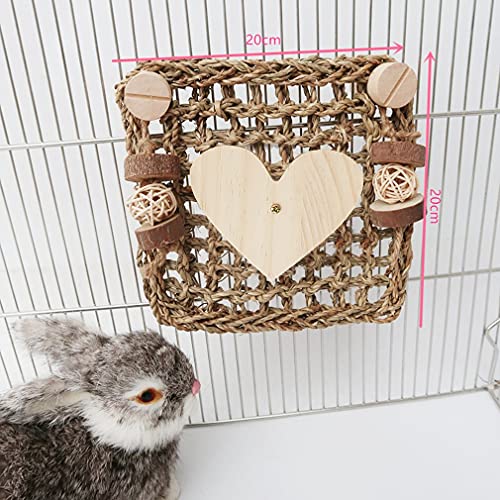 SeniorMar-UK Juguete de hámster conejo accesorio pequeño juguete animal para mordisquear y conducir aburrimiento roedor Accesorios con masticar madera de juguete