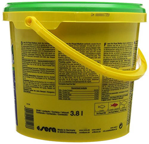 sera Koi Royal Nature Medium Alimento Compuesto Granulado para Peces Koi, 1 kg