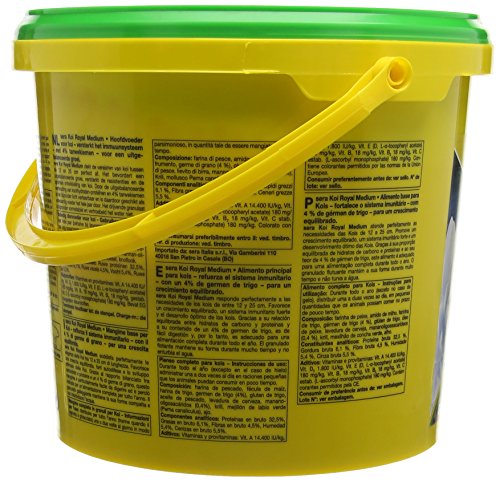 sera Koi Royal Nature Medium Alimento Compuesto Granulado para Peces Koi, 1 kg