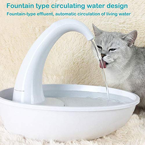 seraphicar Dispensador de Agua para Mascotas, Ganso Agua para Mascotas Circulación automática Alimentación de Agua Fuente Que Fluye Alimentación de Agua para Gato Perro