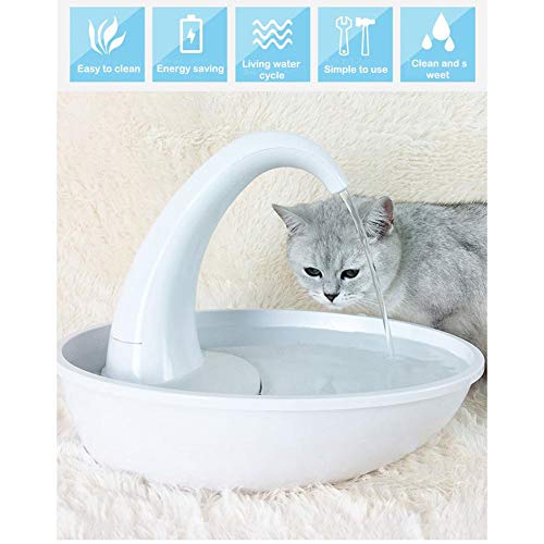 seraphicar Dispensador de Agua para Mascotas, Ganso Agua para Mascotas Circulación automática Alimentación de Agua Fuente Que Fluye Alimentación de Agua para Gato Perro
