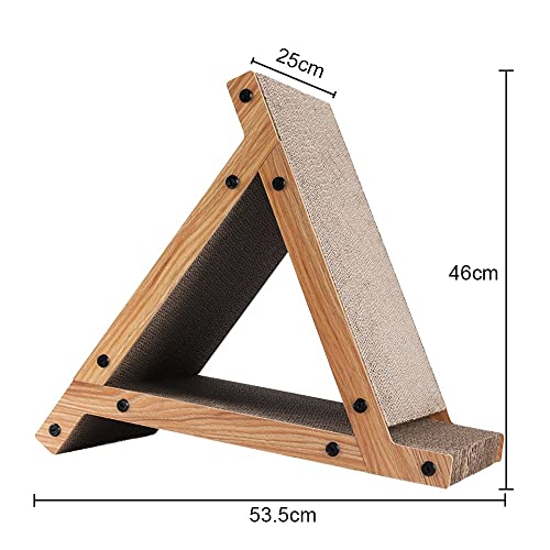 sgzyj Cats Scratcher Lounge Marco de madera Cat Rasguño Tablero Protección de muebles Detachable Portadores (Color : A, Size : One size)