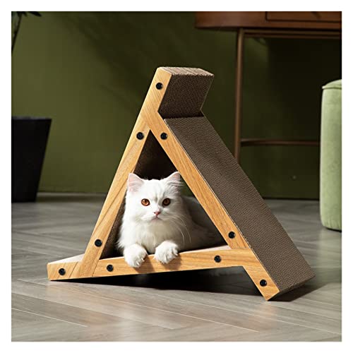 sgzyj Cats Scratcher Lounge Marco de madera Cat Rasguño Tablero Protección de muebles Detachable Portadores (Color : A, Size : One size)