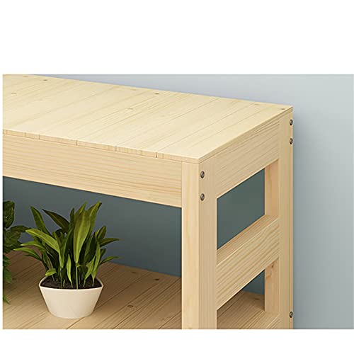 SHABI Soporte De Acuario Estante de Pescado de Madera Maciza Estante de Doble Capa Aquarium Fondo de Pescado Mueble de Tanque de Acuario y gabinete Adecuado para Pecera