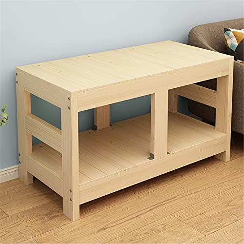 SHABI Soporte De Acuario Estante de Pescado de Madera Maciza Estante de Doble Capa Aquarium Fondo de Pescado Mueble de Tanque de Acuario y gabinete Adecuado para Pecera