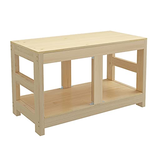 SHABI Soporte De Acuario Estante de Pescado de Madera Maciza Estante de Doble Capa Aquarium Fondo de Pescado Mueble de Tanque de Acuario y gabinete Adecuado para Pecera