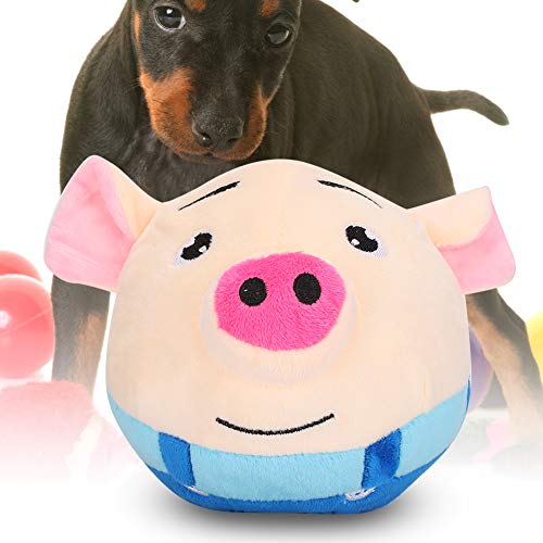 Shanrya Bola del Juguete del Animal doméstico de la muñeca del Cerdo, Bola Que rebota del Animal doméstico, para el Gato del Perro