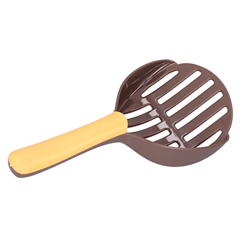 Shanrya Pala para Caca de Gato, Pala Semicircular para para Gatos(Café + Naranja)