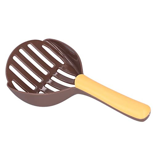 Shanrya Pala para Caca de Gato, Pala Semicircular para para Gatos(Café + Naranja)
