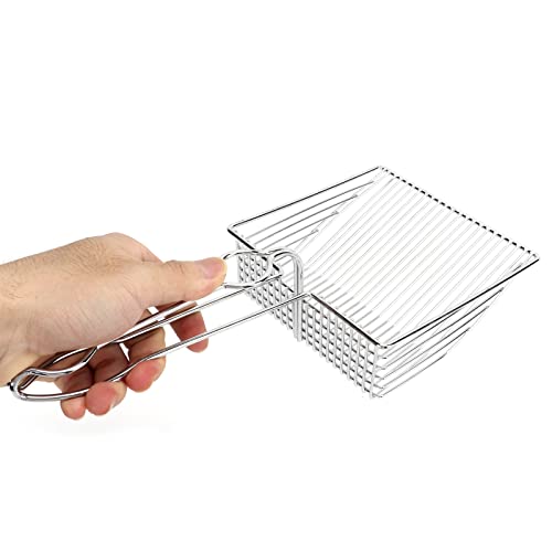 Shanrya Tamiz de arena para gatos, diseño de gancho de pala de arena para animales de compañía, impermeable, para limpiar las bandejas de arena para animales de compañía