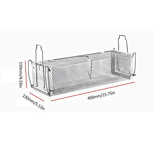SHANYUR Puerta Inteligente Jaula De Trampa De Metal Automática Trampa para El Hogar Caja De Hámster Control De Roedores Ratón Humano Jaula De Ratas Cebo Control De Roedores En Vivo