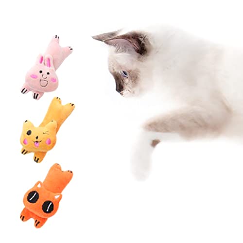 ShapeW Juguetes interactivos para gatos incorporados, juguetes para masticar, juguete de entrenamiento para gatitos, animales de peluche