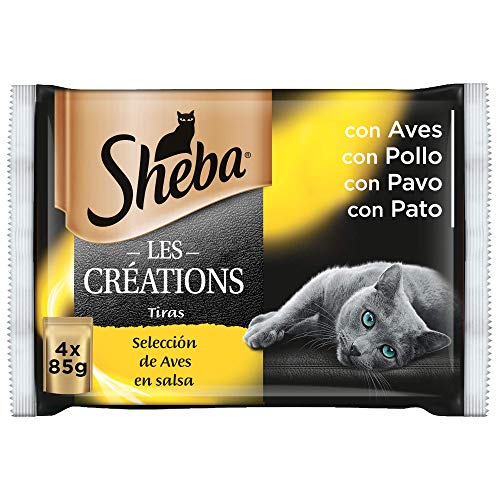 Sheba Les Créations Comida Húmeda para Gatos, Sabor Pollo, Multipack (Pack de 13 x 4 bolsitas x 85g)