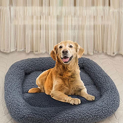 SHENGYAO Cama ortopédica para Perros, Camas para Mascotas para Perros pequeños, medianos, Grandes y Gatos, Alfombrilla Suave y cómoda para Perros, Perrera para Mascotas,Khaki-50 * 40cm