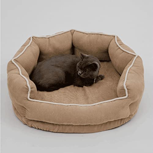 SHENGYAO Cama ortopédica para Perros Grandes, medianos y pequeños, Cama para Mascotas, sofá para Dormir para Perros, Parte Inferior Antideslizante, Cama Suave para Cachorros,Light grey-50 * 43 * 16cm