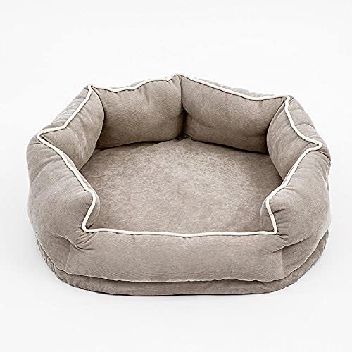 SHENGYAO Cama ortopédica para Perros Grandes, medianos y pequeños, Cama para Mascotas, sofá para Dormir para Perros, Parte Inferior Antideslizante, Cama Suave para Cachorros,Light grey-50 * 43 * 16cm