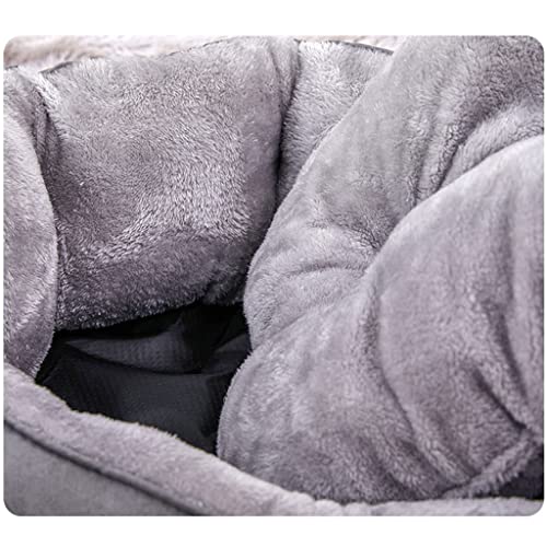 SHENGYAO Sofá Cama ortopédico para Mascotas para Perros Grandes, medianos y pequeños, Cama para Cachorros durmiendo, cojín Redondo Suave para Perros, Parte Inferior Antideslizante,Grey-53 * 63 * 20cm