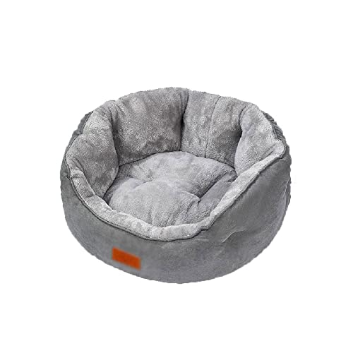 SHENGYAO Sofá Cama ortopédico para Mascotas para Perros Grandes, medianos y pequeños, Cama para Cachorros durmiendo, cojín Redondo Suave para Perros, Parte Inferior Antideslizante,Grey-53 * 63 * 20cm