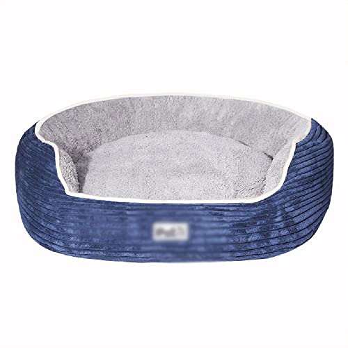 SHENGYAO Sofá Cama para Mascotas, calmante, cálido, para Gatos, Perros, Cama, Abrazo, Perrera, Almohada, Alfombrilla, cojín para Perros, cajón, sueño Mejorado,Blue-70 * 60 * 20cm