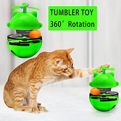 Shinmax Juguetes para Gatos Interactivos, Tumbler Juguete Gato, Gatos Juguetes Dispensadora de Comida Gato Lenta alimentador de Bolas Divertido Juguete Interactivo de Entrenamiento para Mascotas