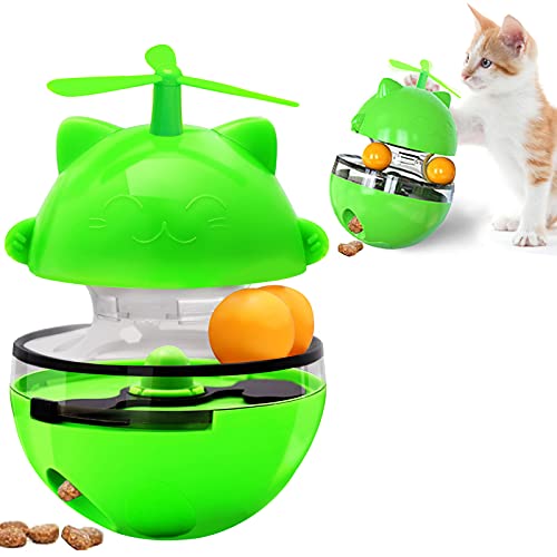 Shinmax Juguetes para Gatos Interactivos, Tumbler Juguete Gato, Gatos Juguetes Dispensadora de Comida Gato Lenta alimentador de Bolas Divertido Juguete Interactivo de Entrenamiento para Mascotas