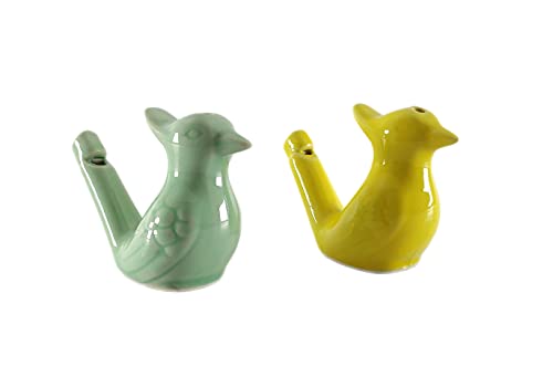 SHREE GANESH ENTERPRISES Hermoso juguete de silbato de agua de pájaros hecho a mano de cerámica – Llena el agua y sopla el pájaro para diferentes sonidos – Silbato de pájaro de terracota