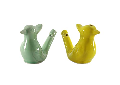 SHREE GANESH ENTERPRISES Hermoso juguete de silbato de agua de pájaros hecho a mano de cerámica – Llena el agua y sopla el pájaro para diferentes sonidos – Silbato de pájaro de terracota