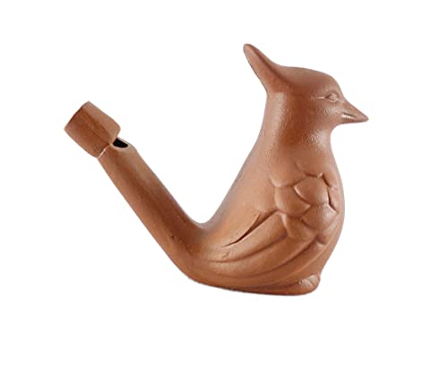 SHREE GANESH ENTERPRISES Juguete musical hecho a mano con dos arcillas y cerámica para pájaros – Silbato de pájaro de terracota Llena el agua y sopla el pájaro para diferentes sonidos