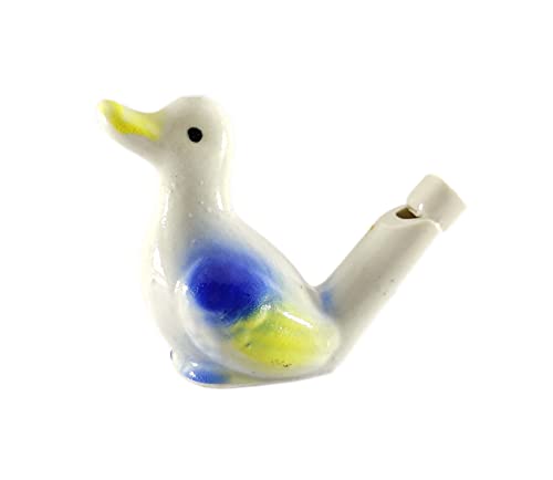 SHREE GANESH ENTERPRISES Pájaro de arcilla hecho a mano indio - Dos animales diferentes Figurativo cerámica pájaro silbato de agua juguete - Terracota musical Instrumental Juguete