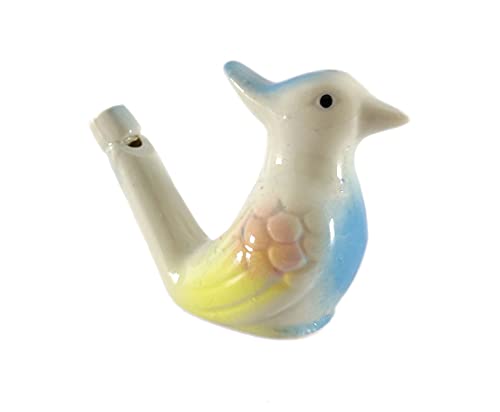 SHREE GANESH ENTERPRISES Pájaro de arcilla hecho a mano indio - Dos animales diferentes Figurativo cerámica pájaro silbato de agua juguete - Terracota musical Instrumental Juguete