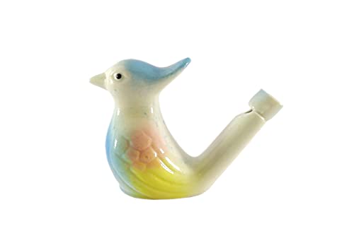 SHREE GANESH ENTERPRISES Pájaro de arcilla hecho a mano indio - Dos animales diferentes Figurativo cerámica pájaro silbato de agua juguete - Terracota musical Instrumental Juguete