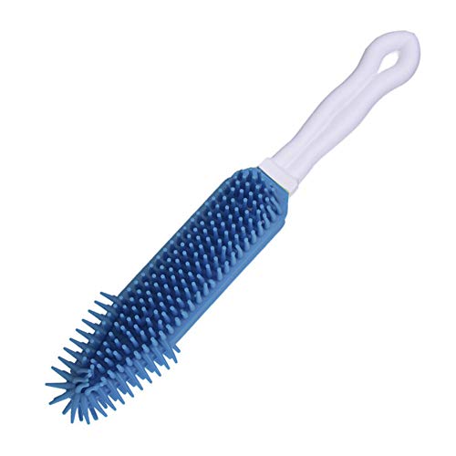 SHUAZI Depilación Columna de Gel de sílice Suave Cepillo Adhesivo Masaje Perros y Gatos   Herramienta para el Cabello Baño Champú y eliminación Sucio, Rojo