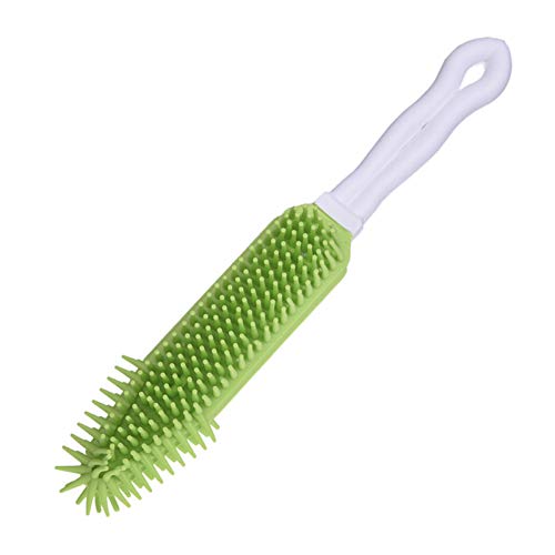 SHUAZI Depilación Columna de Gel de sílice Suave Cepillo Adhesivo Masaje Perros y Gatos   Herramienta para el Cabello Baño Champú y eliminación Sucio, Rojo