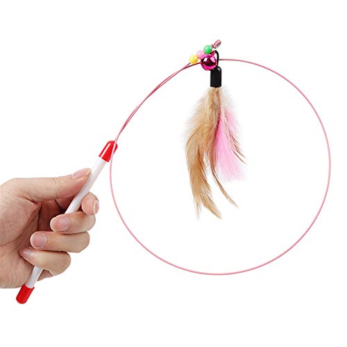 shuxuanltd Juguetes Gato Juguetes para Gatos Varita de Gato Teaser de Gato Juguetes de caña de Pescar para Gatos Varita de Gato Juguetes Gato de Juguetes a