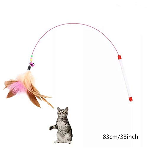 shuxuanltd Juguetes Gato Juguetes para Gatos Varita de Gato Teaser de Gato Juguetes de caña de Pescar para Gatos Varita de Gato Juguetes Gato de Juguetes a