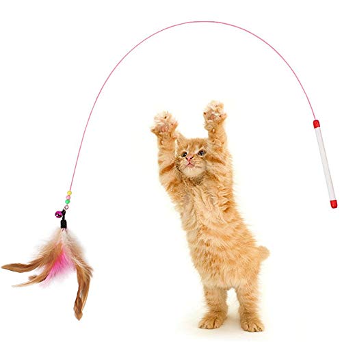 shuxuanltd Juguetes Gato Juguetes para Gatos Varita de Gato Teaser de Gato Juguetes de caña de Pescar para Gatos Varita de Gato Juguetes Gato de Juguetes a