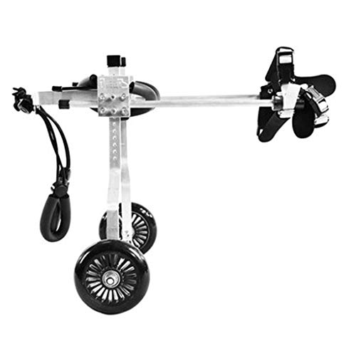 Silla de ruedas para perros, adecuada para perros pequeños, gatos grandes, cachorros, patas traseras, rehabilitación, minusválidos, parálisis, heridos, asistencia para caminar, ajustable, 2 ruedas.