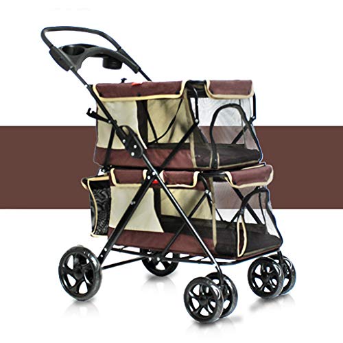 Silla de Ruedas para Perros Pet Wheelchair Cochecito for mascotas, Porta mascotas, Gato for perros Carro plegable fácil for mascotas Carro for perros grandes Carros espaciales grandes Cuatro rondas de