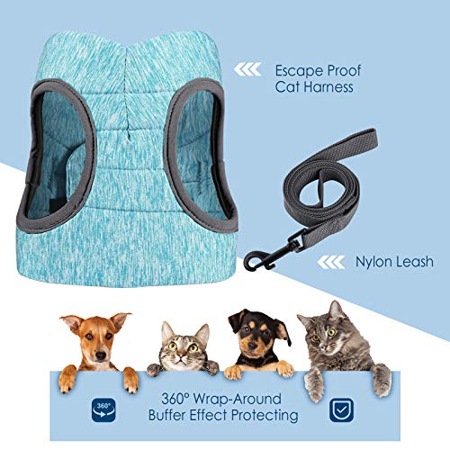Simpeak Arnés para Gatos, arnés para Gatos con Correa a Prueba de Escape, arnés para Gatos arnés para Cachorros Suave, pequeño, Verde
