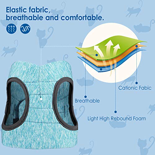 Simpeak Arnés para Gatos, arnés para Gatos con Correa a Prueba de Escape, arnés para Gatos arnés para Cachorros Suave, pequeño, Verde