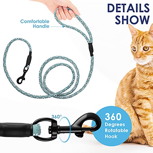 Simpeak ArnéS para Gatos con Correa, Arneses Redondos Ajustables Ultraligeros, CordóN De LiberacióN RáPida para Perros, Gatos, Collar De Lazo con Campanas
