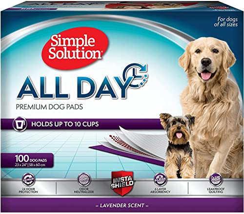 Simple Solution Almohadillas de Entrenamiento para Perros y Cachorros Premium, con Aroma de Lavanda (Pack de 100)