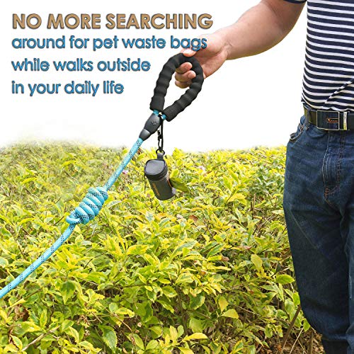 simpletome Dispensador de Bolsas para Perros para Correa Impermeable 1680D Oxford Cremallera YKK (Gris)