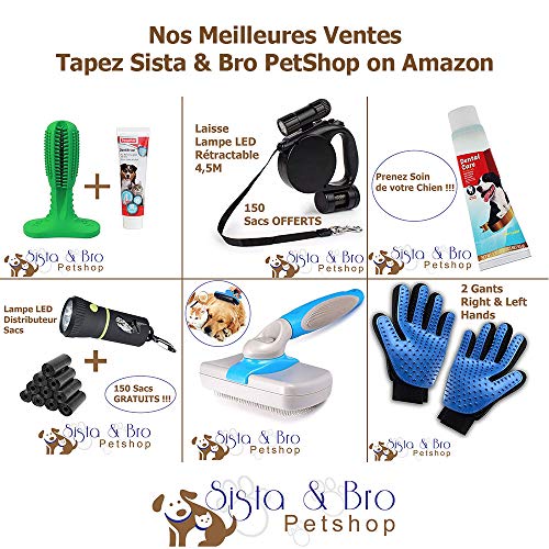Sista & Bro Petshop Pasta de Dientes para Perros - Paté masticable para Perros - Elimina el sarro y la Placa Dental - El Cuidado Dental preserva el Buen Aliento de su Mascota