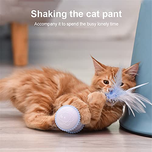 SJYDQ Juguete eléctrico Interactivo para Perros y Gatos, Vaso Alimentado por Micro USB, Cambia automáticamente la dirección, Varita de Juguete, Ruedas giratorias (Color : Gray)