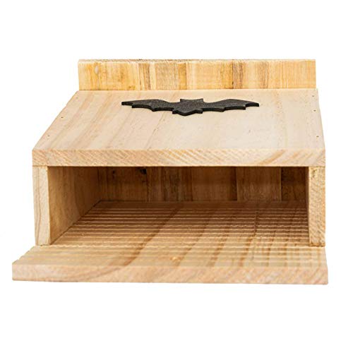 Skojig Hotel para murciélagos Hecho de Madera | Albergue Refugio Caja Nido Cueva 28,5 x 18 x 13 cm | Casa para murciélagos - Protección de Especies en tu jardín